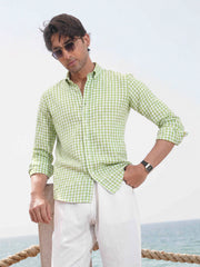 Green Bold Gingham Checkered Shirt