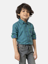 Green & Blue Gingham Casual Shirt