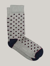 Grey & Blue Polka Dot Cotton Socks