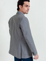 Grey Classic Pinstriped Blazer