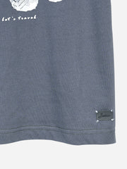 Grey Graphic Printed Casual T-Shirt