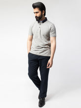 Grey Polo With Contrasting Collar