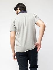 Grey Polo With Contrasting Collar