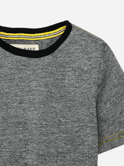 Grey Short Sleeves Marl Casual T-Shirt