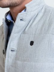 Grey Sleeveless Jacket With Cargo Pockets