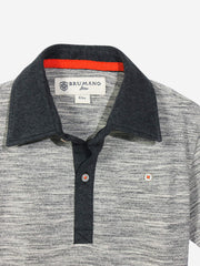 Grey Slub Pique Polo