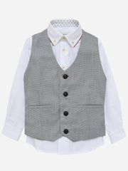 Grey Structured Suit Waistcoat