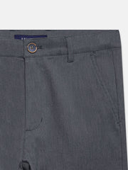 Grey Dobby Structured Chinos