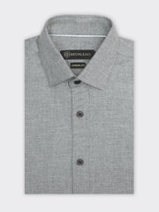 Grey Melange Light Flannel Formal Shirt