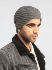 Grey Melange Beanie Cap
