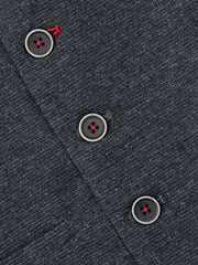 Grey Micro Checkered Suit Vest With Bow