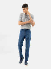 Grey Neppy Cotton Basic Polo