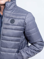 Grey Nylon Puffer Jacket