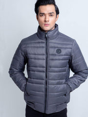 Grey Nylon Puffer Jacket