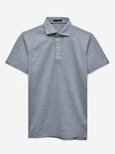 Grey Polka Dot Mercerized Polo With Cutaway Collar