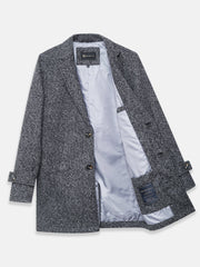 Grey Wool Blended Over Coat