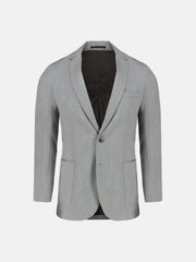 Grey Wool Herringbone Blazer