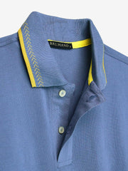 Greyish Blue Sporty Polo
