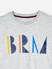 Heather Grey Graphic Printed Casual T-Shirt