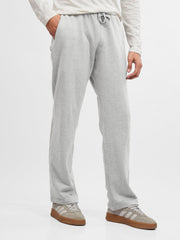 Heather Grey Sporty Regular Fit Knitted Pajama