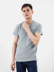 Heather Grey Neppy Crew Neck T-Shirt