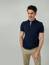 Indigo Pique Polo Shirt