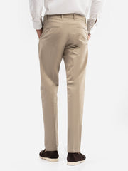 Khaki Chino With Front Pleats