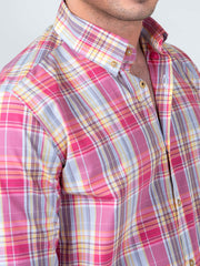 Large Pink Checkered Shirt
