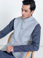 Light Green Structured Waistcoat