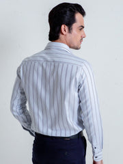 Light Grey & Black Striped Shirt
