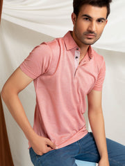 Light Orange Pique Mercerized Polo