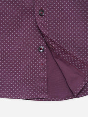 Magenta Printed Casual Shirt - Junior