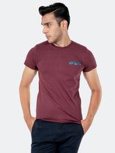 Maroon Crew Neck T-Shirt With Pocket