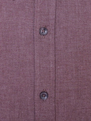 Maroon Twill Button Down Shirt