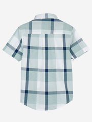 Mint Green Checkered Short Sleeve Casual Shirt