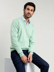 Mint Green V-Neck Sweater