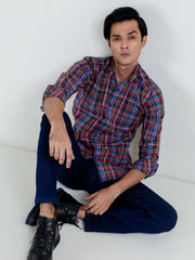 Multi Color Tartan Plaid Button Down Shirt