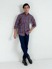 Multi Color Tartan Plaid Button Down Shirt