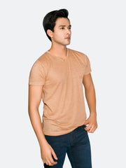 Mustard Light Weight V-Neck T-Shirt