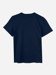 Navy Blue Bicycle Graphic Printed Casual T-Shirt