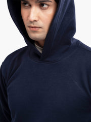 Navy Blue Heavyweight Fleece Hoodie