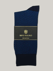 Navy Blue Polka Dot Mercerized Socks
