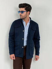 Navy Blue Trench Jacket