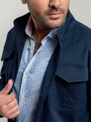 Navy Blue Trench Jacket