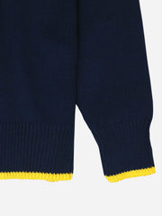 Navy Casual Zipper With Detailing