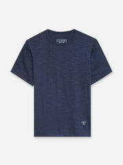 Navy Blue Slub Effect Crew Neck T-Shirt - Junior