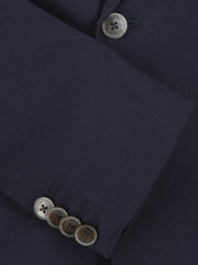 Navy Blue Wool Structured Formal Blazer