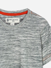 Off White Injected Short Sleeve Casual T-Shirt