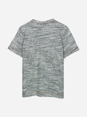 Off White Injected Short Sleeve Casual T-Shirt