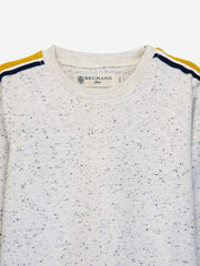 Offwhite Sweatshirt With Yellow Stripe Detailing